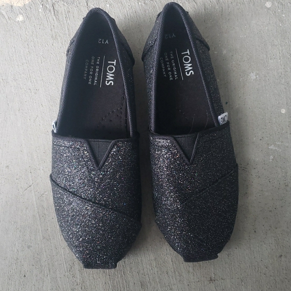 TOMS Women's Black Glitter Shoes